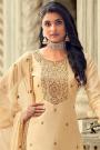 Beige Muslin Suit With Palazzo