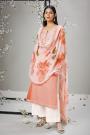 Ready To Wear Peach Printed Cotton Suit Set