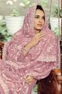 Light Rosewood Pink Woven Silk Suit With Embroidery