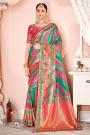 Multicolor Banarasi Silk Saree