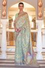 Mint Green Silk Handloom Weaved Saree