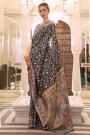 Black Silk Handloom Weaved Saree