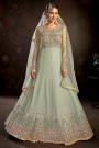 Mint Green Net Embroidered Sparkly Anarkali Suit
