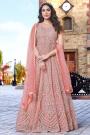 Coral Net Embroidered Anarkali Suit