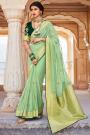 Earthy Green Paithani Jacquard Silk Saree