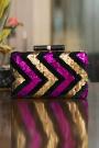 Multicolor Sequin Embroidered Clutch Bag