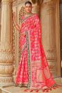 Pink Banarasi Silk Woven Saree
