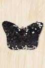 Black Butterfly Sequin Embroidered Clutch Bag