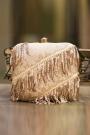 Golden Dangling Sequin Embroidered Clutch Bag