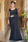 Black Silk Embellished Designer Saree