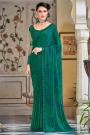 Forest Green Silk Embellished Designer Saree