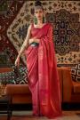 Red Zari Woven Silk Saree