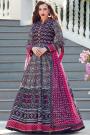 Ready To Wear Multicolor Printed Silk Anarkali Dress