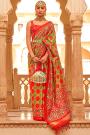 Multicolor Tussar Silk Zari Woven Saree