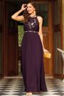 Ready To Wear Wine Georgette Embellished Indo-Western Maxi Dress