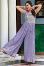 Ready To Wear Lilac Indo-Western Georgette Jumpsuit