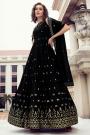 Black Georgette Embellished Anarkali Dress
