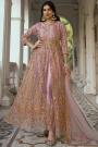 Dusty Pink  Net Embellished Anarkali Dress