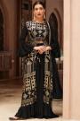 Black Georgette  Embroidered 4-Piece Attire