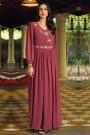Ready To Wear Dusty Red Georgette Embellished Indo-Western Maxi Dress