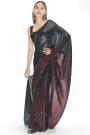 Black & Maroon Sequin Embellished Designer Georgette Saree