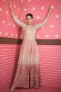 Ready to Wear Peach Pink Georgette Embroidered Indo-Western Jumpsuit