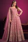 Blush Pink Embroidered Net Anarkali Dress
