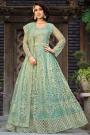 Mint Green Net Embroidered Anarkali Dress
