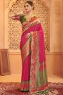 Pink Banarasi Silk Zari Weaved Saree