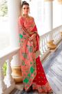 Red Silk Zari Weaved Paithani Saree