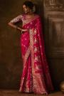 Magenta Silk Zari Weaved Saree