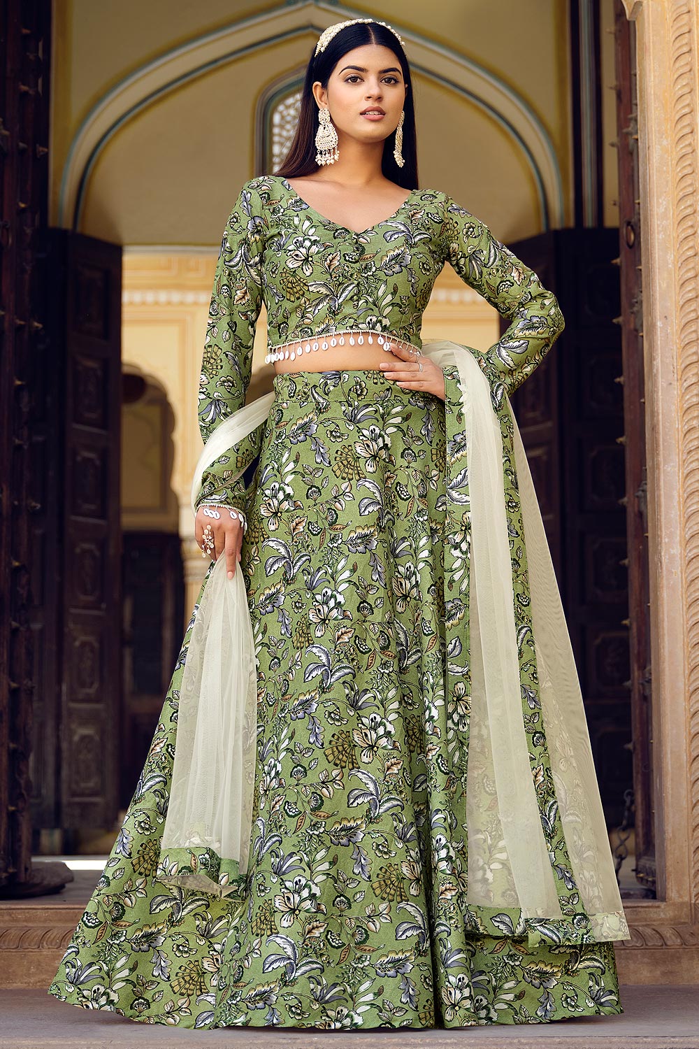 Wildflower Fancy Silk Lehenga main image 1