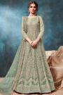 Mint Green Gold Net Embroidered Anarkali Suit