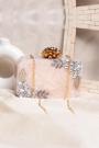 Baby Pink Acrylic Embellished Statement Clutch Bag