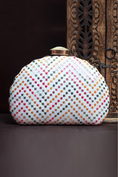 Multicolor Embroidered Ethnic Clutch Bag