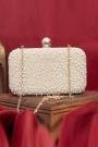 Pearl Embellished Chic Clutch Bag