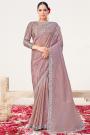 Blush Pink Silk Embroidered Saree