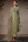 Fern Green Cotton Printed & Hand Work Kurta Set