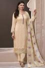 Vanilla Silk Hand Embroidered Kurta Set