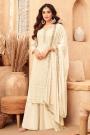 Ivory Georgette Lucknowi Chikankari Sharara Kurta Set