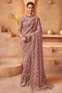 Rose Gold Tissue Silk Embroidered Saree