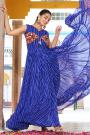 Royal Blue Georgette Printed & Embroidered Dress For Navratri