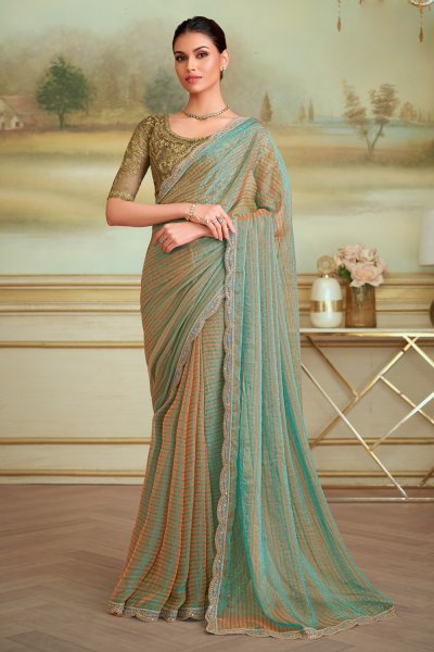 Sky Blue Georgette Pattern Saree Sky Blue Georgette Pattern Saree