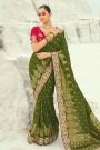 Green Pure Dola Viscose Saree