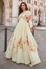 Vanilla Premium Chinon Silk Anarkali Dress with Dupatta