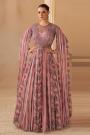 Pink Premium Chinon Silk Embroidered Designer Anarkali Gown
