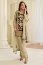 Beige Crepe Silk Embroidered Kurta Set