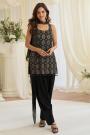 Black Georgette Embroidered Kurta Set