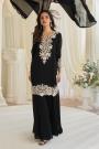 Black Georgette Embroidered Sharara Kurta Set
