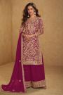 Pink Georgette Embroidered Kurta Set